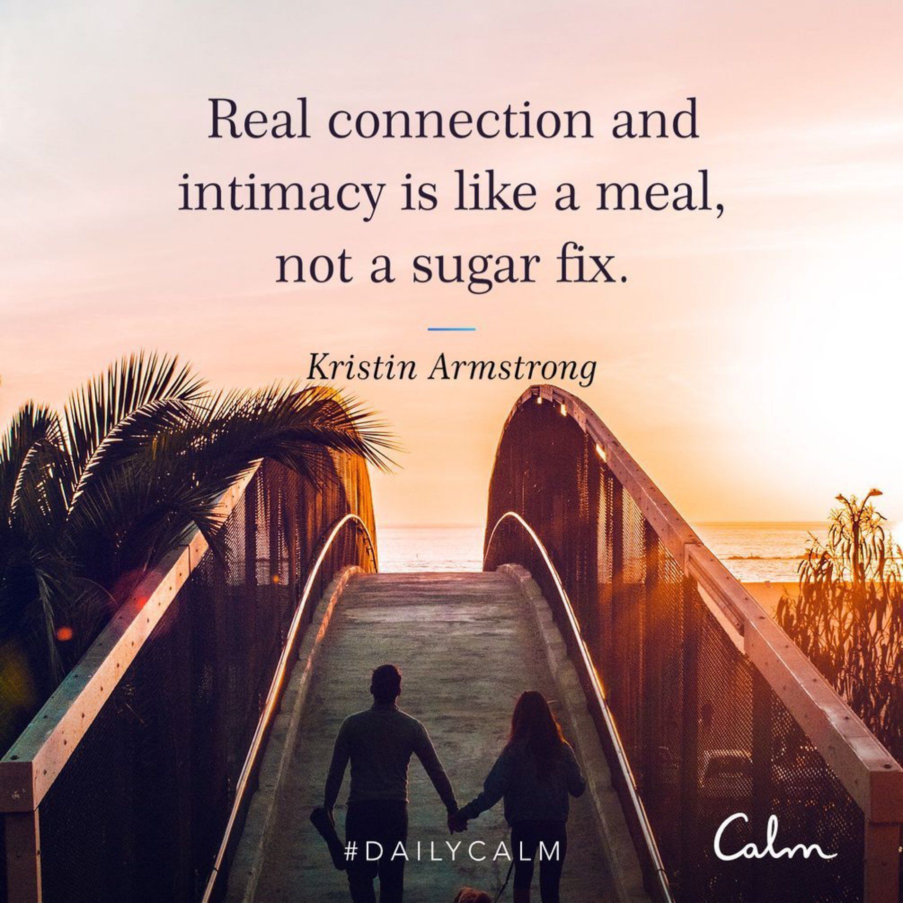 Real connection is like a meal